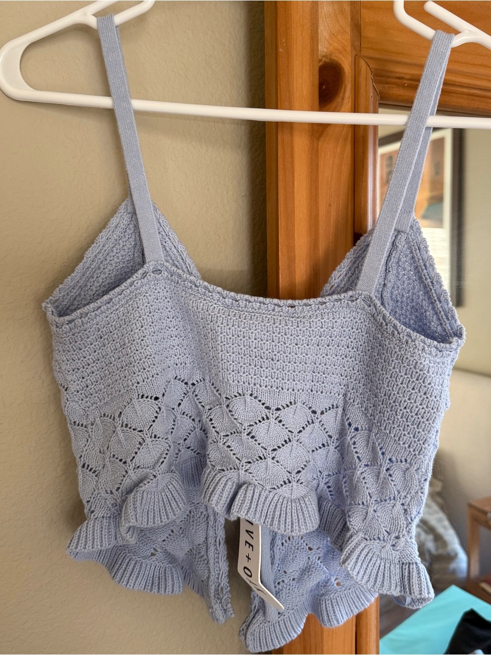 Olive & Oak Light Blue Knit Tie-Front Camisole - Picture 5 of 5